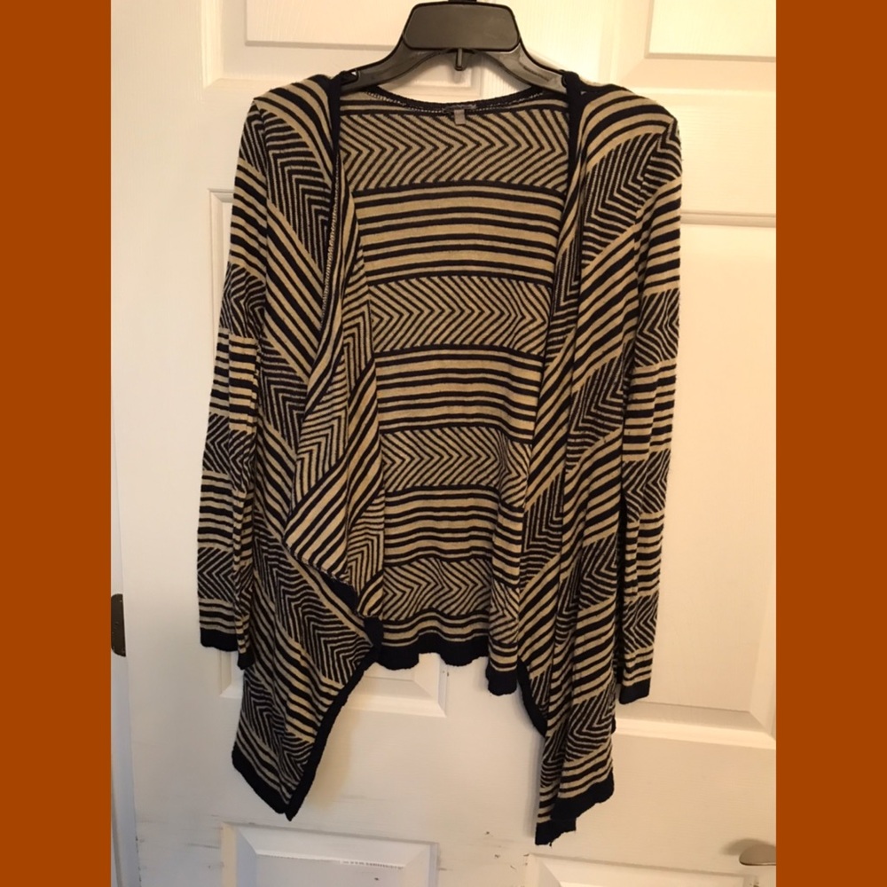 Charlotte Russe Striped Open cardigan sweater
